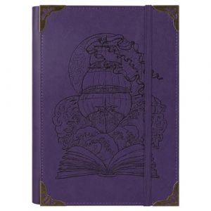 TIEFOSSI A5 Cahier &agrave; 6 Anneaux pour Femmes et Hommes, Journal &agrave; Couverture Rigide en Cuir PU, Navire Vintage Journaux, Cahier &agrave; Lignes pour l'&Eacute;cole, Agenda, Voyages, Travail, Organiseur (TIEFOSSI Office, neuf)