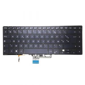 Clavier FRAN&Ccedil;AIS AZERTY ASUS ZENBOOK Pro 15 UX580G / UX580GD / UX580GE - 0KNB0-4625FR00 / 9Z.NDXBQ.30F / NSK-WK3BQ + r&eacute;tro-&eacute;clairage (NOTE-X, neuf)