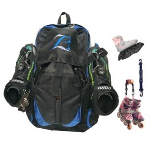 ZBH1985 Sac &agrave; dos professionnel pour patins &agrave; roues align&eacute;es / patins &agrave; glace / patins &agrave; roues align&eacute;es - Sac &agrave; dos pour voyage, &eacute;cole (bleu) (Cangkou, neuf)