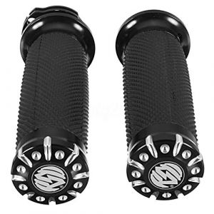 Carrfan 1 Paire de Poignées de Guidon Moto 25mm pour Har-Ley pour Sport-Ster Cruiser Custom (WanGLOBLE, neuf)