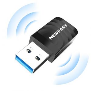 NEWFAST Cl&eacute; WiFi Puissante AC1300 Mbps NF-U323, Double Bande Adaptateur USB WiFi, Nano Mini Cl&eacute; WiFi pour PC, 2.4G/5GHz USB 3.0 WiFi Dongle Compatible avec Windows 11/10/8.1/8/7/XP, Mac OS 10.9~10.15 (SEHU NT, neuf)