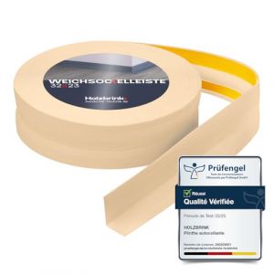 HOLZBRINK Plinthe souple autoadhésive 32x23mm, 10 m | Plinthe PVC pour finition plan de travail, meubles cuisine | Lame PVC adhesive | Couleur : pin (Jumbo-Shop, neuf)