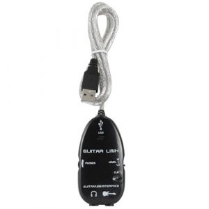 Adaptateur de Câble de Liaison D'interface Guitare vers USB, pour Guitare et PC, Adaptateur Audio avec Câble pour Enregistrement, Noir (Gulaer, neuf)