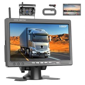 Inefala Cam&eacute;ra de recul sans Fil avec &eacute;cran HD IPS de 7 Pouces, cam&eacute;ra de recul de Voiture &eacute;tanche IP68 avec Vision Nocturne pour Voiture, Camion, SUV et fourgonnettes (Inefala, neuf)
