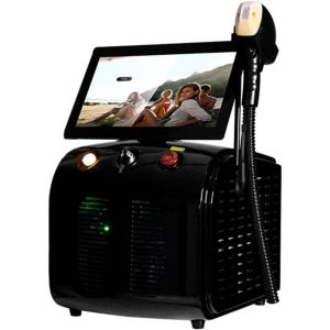 Machine d'&eacute;pilation professionnelle pour salon - &Eacute;cran tactile - En titane glac&eacute; - Sans douleur - Pour le visage et le corps - Appareil de beaut&eacute; &agrave; domicile (FEMUN Beauty Equipment Factory, neuf)