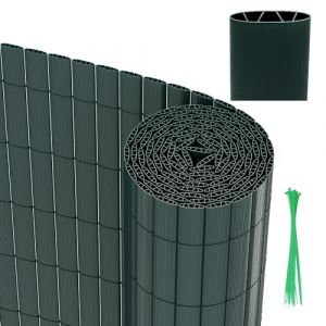 Vigevee Canisse en PVC, 80 x 700 cm, Brise Vue en PVC Renforcement en 3 Poids, Clôture Jardin, Résistant aux intempéries, Intimité pour Jardin, Balcon, Piscine, terrasse, Vert (STAR SHUANG, neuf)