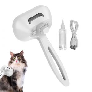 Brosse &agrave; Vapeur pour Chat - Brosse Lisseur Pour Chien - Outil de Toilettage Multifonction Auto-Nettoyant Anti-Peluche pour &Eacute;liminer les Poils Mort (wuykhz, neuf)
