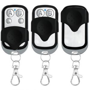 3Pcs Telecommande Universelle Portail, 433,92 MHz T&eacute;l&eacute;commande Garage sans Fil &agrave; 4 Boutons, Bip Portail Universelle avec Couvercle Coulissant Porte Cl&eacute;s pour Porte Garage &Eacute;lectrique (LinDaYouKen, neuf)