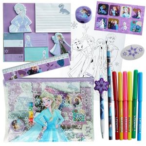 Disney - Activités La Reine des Neiges - Kit de Coloriage Enfants - Kits de Loisirs Créatifs - La Reine des Neiges Accessoire Bureau - Papeterie - Feutres - Dessin - Idée Cadeau Anniversaire Fille (MEDIAZONE, neuf)