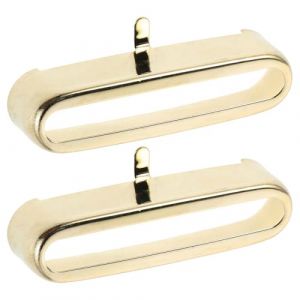 GARVALON Cache-micros Guitare &Eacute;lectrique Simple Bobinage en Laiton Dor&eacute;, Cadre Ouvert, Lot de 2 Pi&egrave;ces, Anneaux de Protection pour Micros, Accessoires Compatibles pour Instrument de Musique (Luuxu, neuf)