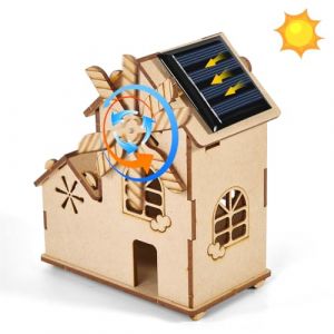 Kit STEM:Maison &eacute;olienne Solaire &ndash; Puzzle Scientifique 3D en Bois &agrave; Faire soi-m&ecirc;me pour Enfants,mod&egrave;le &eacute;ducatif pour Enfants de 8 &agrave; 12 Ans,Inspirer la cr&eacute;ativit&eacute; des gar&ccedil;ons et des Filles (Centron Mall, neuf)