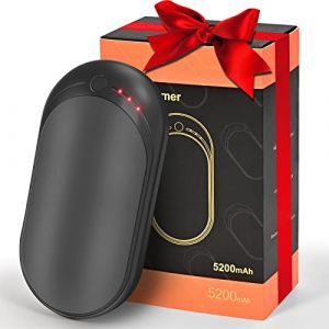 Chauffe Main Rechargeable, Chaufferette Main Electrique USB, 5200 mAh 2 in 1 Chauffe-Main Power Bank avec 3 Modes de Chauffage, Hand Warmer Portables Chauferrettes Main pour Homme et Femme (SNOW DERICH LIMITED, neuf)