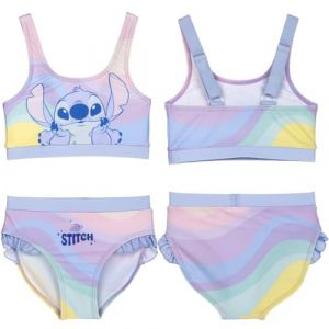Maillot de Bain Stitch Fille 2 pièces – Ensemble brassière + Culotte – Confort et Fun pour la Plage, la Piscine ou Un Anniversaire Stitch (5 ans) (MEDIAZONE, neuf)