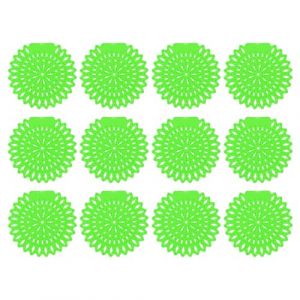 QUARKZMAN 12Pcs &Eacute;cran Urinoir D&eacute;sodorisant, Galets Urinoir Parfum&eacute;s Anti-&Eacute;claboussures Protection Contre Les Odeurs Tapis Urinoir Toilettes Et Salle De Bain, Vert (QUARKZMAN, neuf)