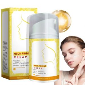 Ledeak Crème Raffermissante Cou au Rétinol, Crème Anti-Âge pour le Cou et Décolleté avec Hexapeptide, Hydratante Anti-Rides Creme Retinol, Lissant les Ridules et Raffermissant la Peau (Deeying, neuf)