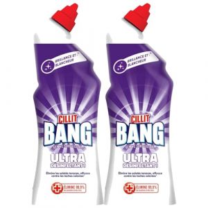 Cillit Bang Gel WC Nettoyant Surpuissant Javel - Lot de 2 x 750 ml (Stock Bureau Maison Bien-&ecirc;tre, neuf)