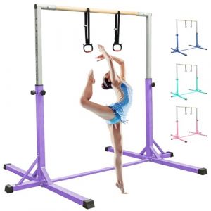 FBSPORT Barre de Gymnastique pour Enfants avec 13 Hauteur R&eacute;glable, Barre d'entra&icirc;nement Barre Horizontale,Barre Fixe de Gymnastique Enfant pour Junior Enfants &agrave; Domicile (YYL110, neuf)