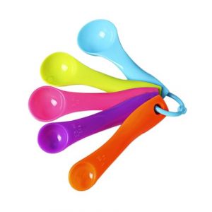 MYGLOAR 5 cuillères à mesurer grammes, ensemble de cuillères à mesurer, cuillères à mesurer colorées de différentes capacités, cuillères à mesurer colorées pour la cuisine et la pâtisserie (GAO JIA  DE  DIAN, neuf)