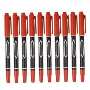 Tattoo Marker Pen Double Tip Skin Scribe Tool Piercing Marking Body Ink Pen Red 10pcs (ENSHIZHOUCONGGETANGSHANGMAOYOUXIANGONGSI, neuf)