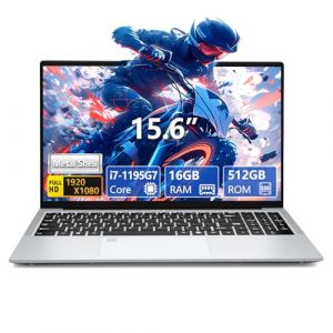 Ekonavi Ordinateur Portable 15,6 Pouces, Core i7-1195G7 processeur, 16 Go de RAM, 512 Go de SSD, PC Portable en m&eacute;tal avec &eacute;cran 1920 x 1080, Win11 Pro/USB3.0/HDMI/BT 5.0/Wi-FI/Type-C Laptop (FORTUNEST GLITTEK S.R.L., neuf)