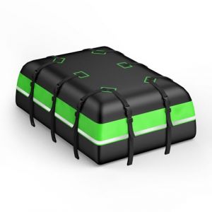 Coffre de Toit Pliable de 595 L, Sac de Toit Voiture - Tissu Oxford 1000D + 6 Sangles/2 antivols, Tapis antidérapant et Sac de Rangement Inclus. (AnarioN1 SIA, neuf)