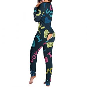 Combinaison Pyjama - Pyjama 1 Piece Adulte Grenouillere Femme Sexy Pyjama Stitch Pyjama Femme Sexy Combinaison Pyjama Pas Cher Combinaison Femme Chic pour Soir&eacute;E (sunagf, neuf)