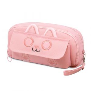 LJCZKA Trousse &agrave; Crayon Chat Kawaii pour Filles Gar&ccedil;ons, Trousse Scolaire Grande Capacit&eacute; avec 4 Compartiments pour &eacute;tudiants &eacute;cole, Bureau, Maison (LJCZKA, neuf)