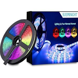 SUPERNIGHT Ruban Led RGBW(RGB+blanc froid) LED 300 LEDs Multicolores 5050 SMD Etanche IP65 Flexible Bande Led Décoration pour TV, Bureau, Miroir, Ordinateur, etc.[ONLY ONE STRIP (KitKich-DE, neuf)