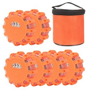 Yuanjoy 6 Pi&egrave;ces Gyrophare LED, Voyant D'avertissement de Voiture avec Aimant et Crochet, &Eacute;tanch&eacute;it&eacute; IP65, 9 Modes pour S&eacute;curit&eacute; Voiture, Chantier, Camping (Yuanjoy, neuf)