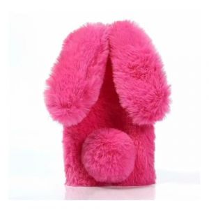 SEHEYA Coque Peluche Compatible avec Samsung Galaxy S25 Plus / S25+ Toute Douce &Eacute;tui TPU Silicone Doux Fourrure Petit Lapin Oreilles T&eacute;l&eacute;phone Portable Housse Femmes Filles, Rouge Ros&eacute; (SEEYA, neuf)
