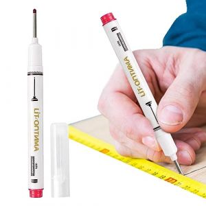 Maciun Marqueur &agrave; long nez &ndash; Pointe longue pour trou profond | Marqueur &agrave; encre de charpentier imperm&eacute;able et portable pour construction de trous profonds, verre, bois, m&eacute;tal (futbenat, neuf)