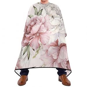 Coiffeur Robe Pivoines De Fleurs Blouse Coiffeur Antistatique Peignoir Coiffure Professionnel Cape Coiffeur Pour Coloration Des Cheveux Le Lavage Des Cheveux Salon 140X170Cm (shanxiouzhanshaoshangmaoyouxiangongsi, neuf)