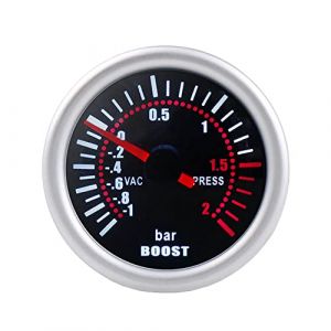ETOPARS 52mm Pointeur de Moteur Voiture Auto Kit de Jauge Turbo Boost Suralimentation Bar Indicateur Lumineux LED Blanc Brillant Universel Fum&eacute;e Teinte Len (Etocars, neuf)