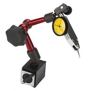 Support Magnétique Comparateur Comparateur Centesimal avec Base Magnétique Articulée Micromètre Support pour Support Base Jauge Magnétique Forte Flexible, Support Indicateur de Levier Jauge Test (Ruttiy, neuf)