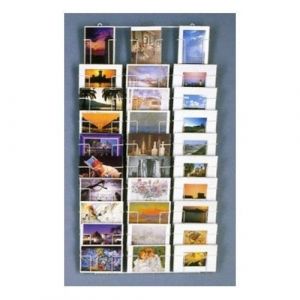 Pr&eacute;sentoir Mural pour Cartes Postales 10x15 cm 30 Emplacements (Mydisplayshop, neuf)
