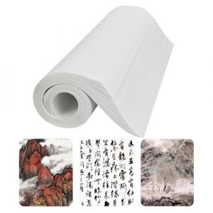 Hugwish 120pcs papier de riz xuan paper pour Calligraphie chinoise, peinture chinoise, Peinture, dessin, feuille de riz, rice paper 35 x 25cm (Papier de riz brut) (fengxiaEU, neuf)