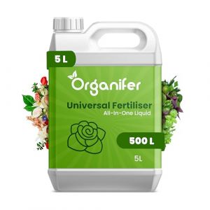 Organifer Engrais Toutes-Plantes Tout en un - Liquide (5L pour 500L), Nutriments &Eacute;quilibr&eacute;s, Engrais Polyvalent, Engrais Pour Plantes D'Int&eacute;rieur Et D'Ext&eacute;rieur, Entretien Des Plantes, Npk 4,5-1-6 (Wilpe Store, neuf)