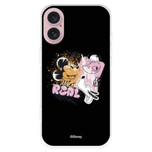 Coque compatible avec iPhone 16 officielle Disney Keep It Real pour prot&eacute;ger votre t&eacute;l&eacute;phone portable Coque en silicone transparente souple sous licence officielle Disney Classic (La Casa de Las Carcasas, neuf)