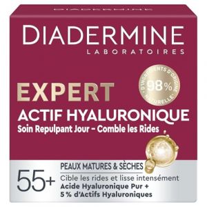 DIADERMINE - Cr&egrave;me Jour Anti-rides Repulpant Visage | Hydratation Onctueuse au Beurre de Karit&eacute; et Cacao | Soins Quotidiens | le pot de 50mL | LOT DE 2 (ViveVers, neuf)