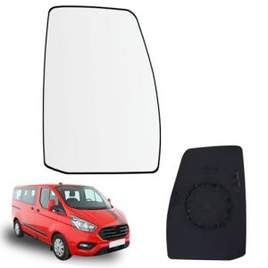 Mingke Verre de R&eacute;troviseur Droite Compatible avec Ford Transit Tourneo Custom 2012-2022 Glace Retroviseur Exterieur avec Plaque de Support (Wayne Base, neuf)