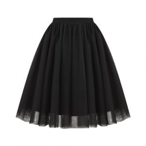 NaLatia Jupe en Tulle Femme Jupes Longue Tulle Midi Jupe Taille Haute Plissé Elastique Taille Jupe Tutu Bouffante Adulte Jupon Long Mariage Jupes Tulles Deguisement Tutu de Danse (GUnakd, neuf)