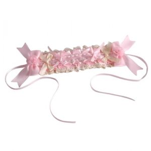 TTYAO REII Bandeau à cheveux rose Lolita avec nœud en dentelle douce - Accessoires de cheveux pour femme - Kawaii - Élégant et vintage - Ruban (rose, S) (zli-shop, neuf)