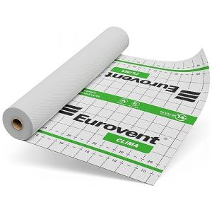 Eurovent Clima: Membrane climatique, frein à vapeur actif, pare-vapeur actif (1 rouleau de 75 m²) (Folnet, neuf)