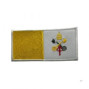 BeBuz &Eacute;cusson brod&eacute; drapeau de tous les pays (4,5 x 3 cm) &agrave; thermocoller ou &agrave; coudre, pour veste, sac &agrave; dos, chapeau, loisirs cr&eacute;atifs (Cit&eacute; du Vatican) (All We Supply, neuf)