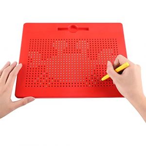 HONPHIER Ardoise Magique Planche &agrave; Dessin Magn&eacute;tique Tablette Magn&eacute;tique Magn&eacute;tique Jouet Educatif en Plastique avec Stylo pour Enfant Rouge (Rouge, Grand) (Honphier-EU, neuf)