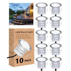 HIBOITEC Spot Encastrable LED pour Terrasse, Encastrable Extérieur Led IP67 Étanche, Ø32mm Blanc Chaud Mini Spot Luminaire Intégré pour Jardin Couloir Escaliers Chemin (Lot de 10) (HIBOITEC-EU, neuf)
