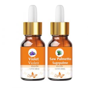 Crysalis Combo d'huile : Violet (Viola odorata) &ndash; 1,01 Fl Oz (30 ml) & Saw Palmetto (Serenoa repens) Oil &ndash; 30 ml/1,01 Fl oz (24x7healthstore, neuf)