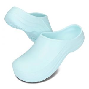 BeComfy Sabots de Jardin l&eacute;gers Femmes Hommes Sabots en Caoutchouc EVA Chaussures de Jardin Confortables &eacute;t&eacute; G. 36-46 EU (Bleu Clair, Syst&egrave;me Taille Chaussures EU, Adulte, Num&eacute;rique, Moyen, 41) (Bawal, neuf)