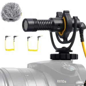 Deity Microphones V-Mic D4 Duo - Micro Shotgun à Double Capsule pour Caméra, Modes Cardioïdes, Plug and Play, avec Support Antichoc Rycote Lyre pour Appareils Photo Reflex (Eocoer-EU, neuf)