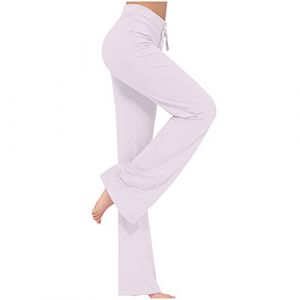 Pantalon Yoga Femme Fluide Jambe Large Pantalon Cargo Yoga Femmes Fluide Pantalons Patte d'&Eacute;l&eacute;phant Bootcut Yoga Pants Contr&ocirc;le du Ventre pour Pilates, Entra&icirc;nement, Danse, Casual, Fitness, Sport (⭐⭐⭐⭐⭐AEGJEGVD⭐⭐⭐⭐⭐, neuf)